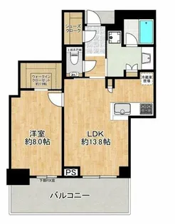 1LDKの間取り画像