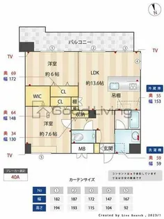 PRADO OHASHI【14階】の間取り