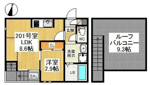 GRANDTIC青山【2階】の間取り