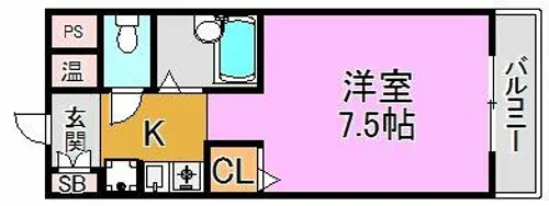 ハイウッズ長田【1階】の間取り