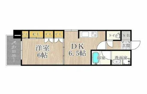CITY SPIRE難波WEST【4階】の間取り
