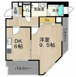 CITY SPIRE難波サウスタワー【6階】の間取り