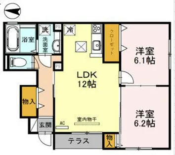 ラークヒルズ【1階】の間取り