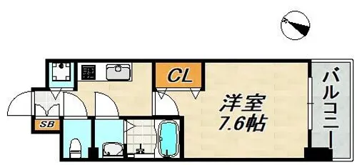 Luxe神戸WEST【4階】の間取り