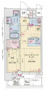 プレサンス東小橋エレディータ【4階】の間取り