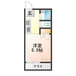 ハイツタウン聖護院【1階】の間取り