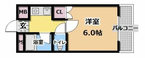 サンティール太子橋駅前【6階】の間取り
