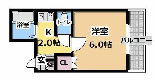 サンティール太子橋駅前【5階】の間取り
