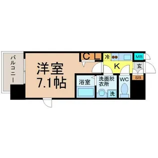 プレサンス名古屋STATIONキュオル【5階】の間取り