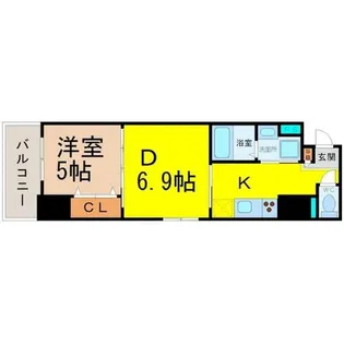 カトルセゾン金山【8階】の間取り