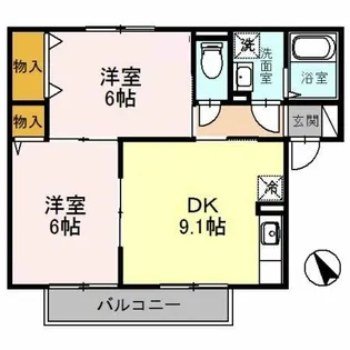 エステートたつみ【1階】の間取り