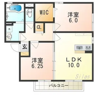 ヴェルドミール【1階】の間取り