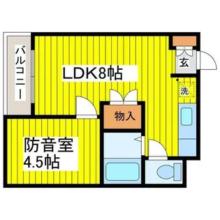 ムジカ・セ・ピアーチェ【201号室】の間取り