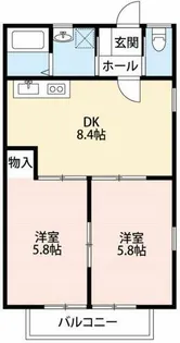 クレセール・カマタA【101号室】の間取り