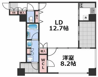 アルグラッド ザ・タワー心斎橋【8階】の間取り