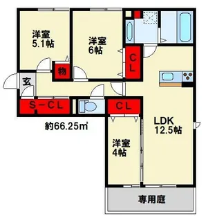 クラポンテMⅤ【2階】の間取り