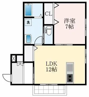 大阪府羽曳野市恵我之荘5丁目【アパート】の間取り