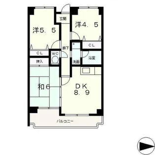 パークコート大津【3階】の間取り