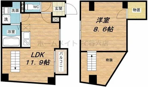 ES-Grande Minamimorimachi【7階】の間取り