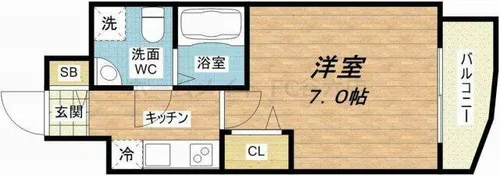 セレニテ上町台【8階】の間取り