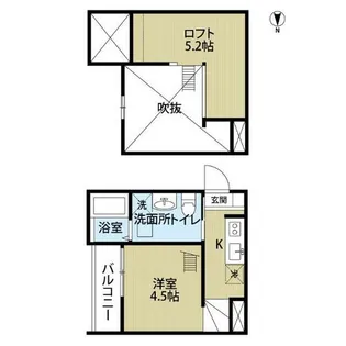 ALEX本陣(アレックス本陣)【2階】の間取り