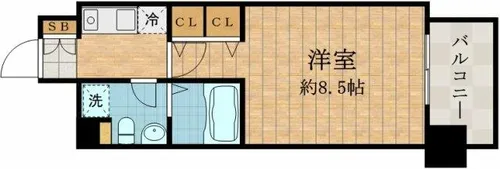 グラマシー京橋【3階】の間取り