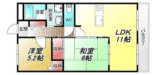 大阪府八尾市東久宝寺1丁目【マンション】の間取り