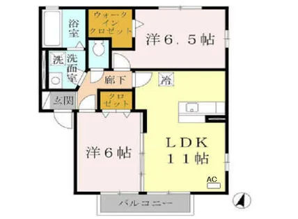 パストラル福田 A棟【1階】の間取り