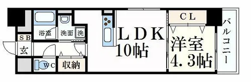MISTRAL姫路駅前【10階】の間取り