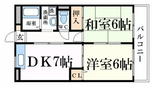 シャトレ手柄【2階】の間取り