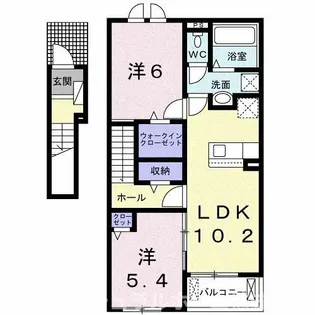 パークサイドベル Ⅱ【2階】の間取り