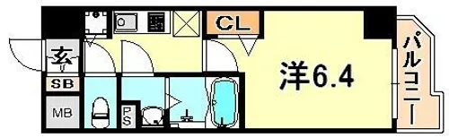 プレサンスみなと元町駅前【11階】の間取り