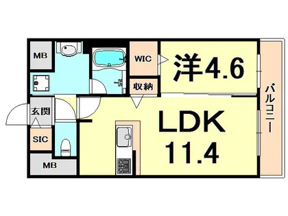 グランアーブル西宮【3階】の間取り