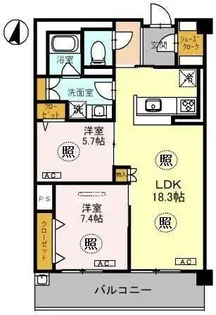 シー・クリサンス西岡本【3階】の間取り