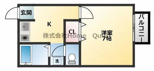 プレジール八尾南【103号室】の間取り