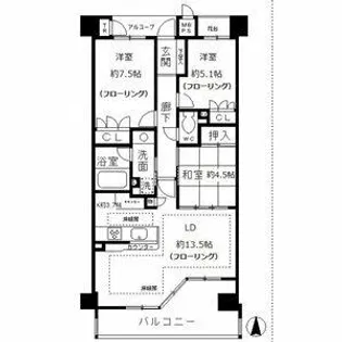 aLATO白壁東【3階】の間取り