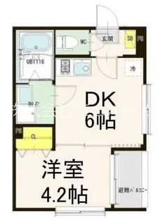 ハーモニーテラス荒子町Ⅱ【3階】の間取り