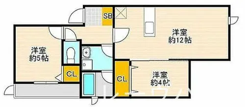 福岡県福岡市早良区原5丁目【アパート】の間取り