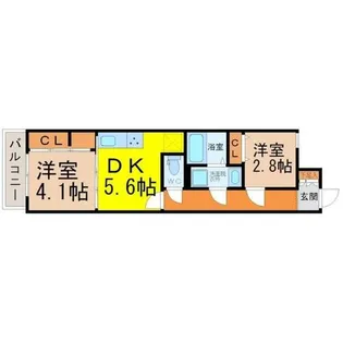 RECO東別院(レコ東別院)【2階】の間取り