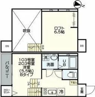 LUNA FORZA柴田【1階】の間取り
