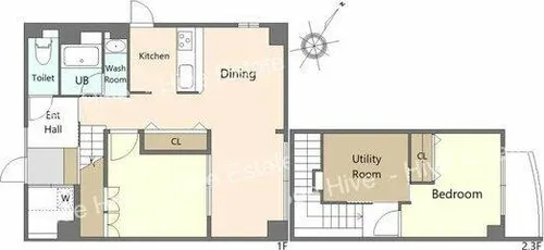 ラ・メゾンド・アップル【1階】の間取り