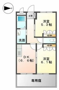 グランディール出石【1階】の間取り