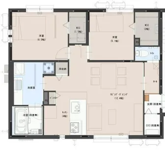 カーサリヴァージュⅡ【1階】の間取り