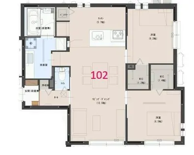 カーサリヴァージュⅡ【1階】の間取り