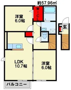 コスモス C【2階】の間取り