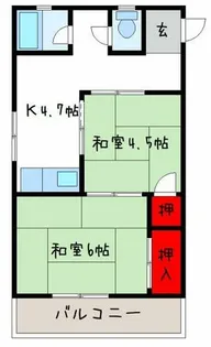 RHYTHM八尾【3階】の間取り