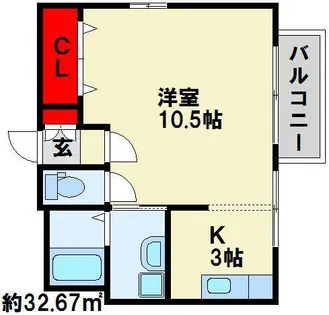 セレノ・Y【101号室】の間取り