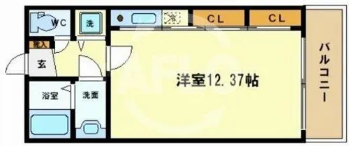 フォレステージュ靭公園【11階】の間取り