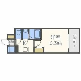 エスリード福島グレイス【8階】の間取り