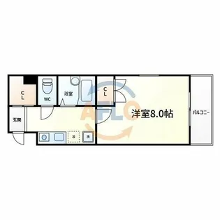 パテオ長居【4階】の間取り